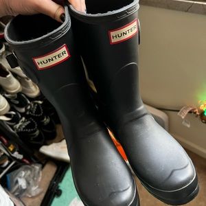 Hunter Boots - Mid Calve, Black, Size 7